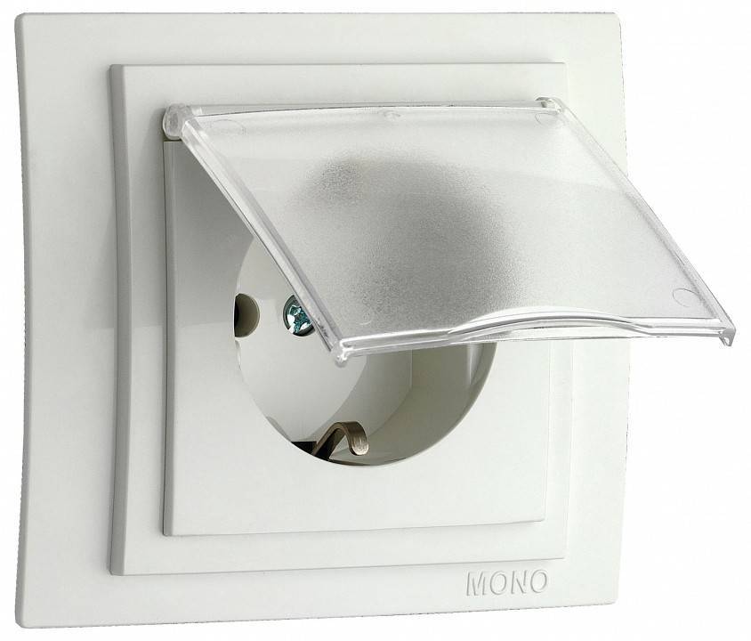 Розетка с заземлением с крышкой Mono Electric Larissa 103-191921-118