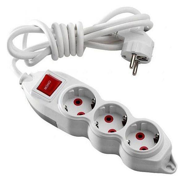 Удлинитель Mono Electric Orion 3 розетки 5 м с заземлением 150-011001-315