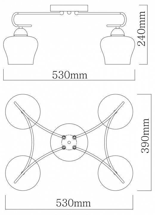 Потолочная люстра De City Альфа 324017704