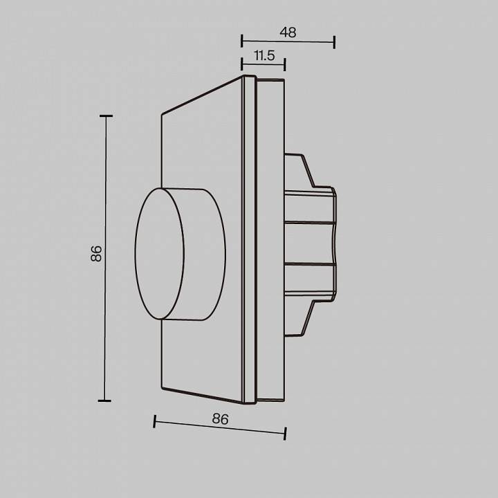 Панель управления RGB роторная встраиваемая Maytoni UNION 711028