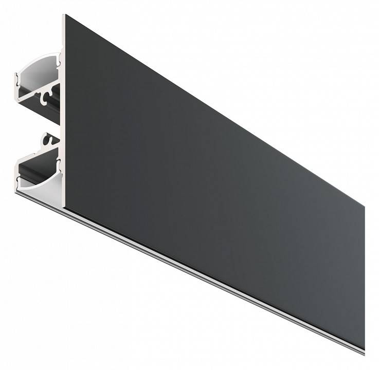 Профиль алюминиевый накладной Maytoni 2 м черный ALM-1848-B-2M