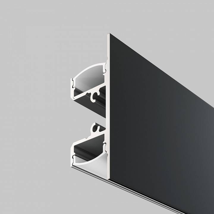 Профиль алюминиевый накладной Maytoni 2 м черный ALM-1848-B-2M