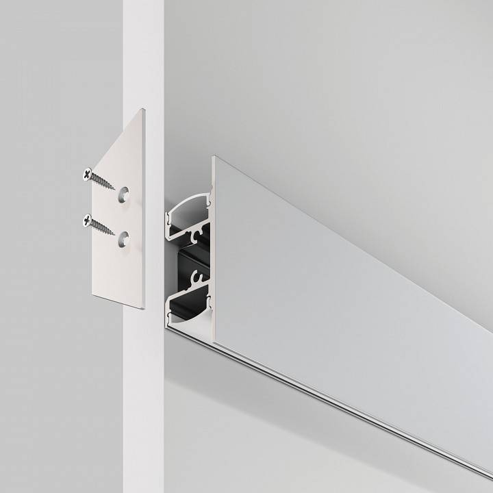 Профиль алюминиевый накладной Maytoni 2 м серебристый ALM-1848-S-2M