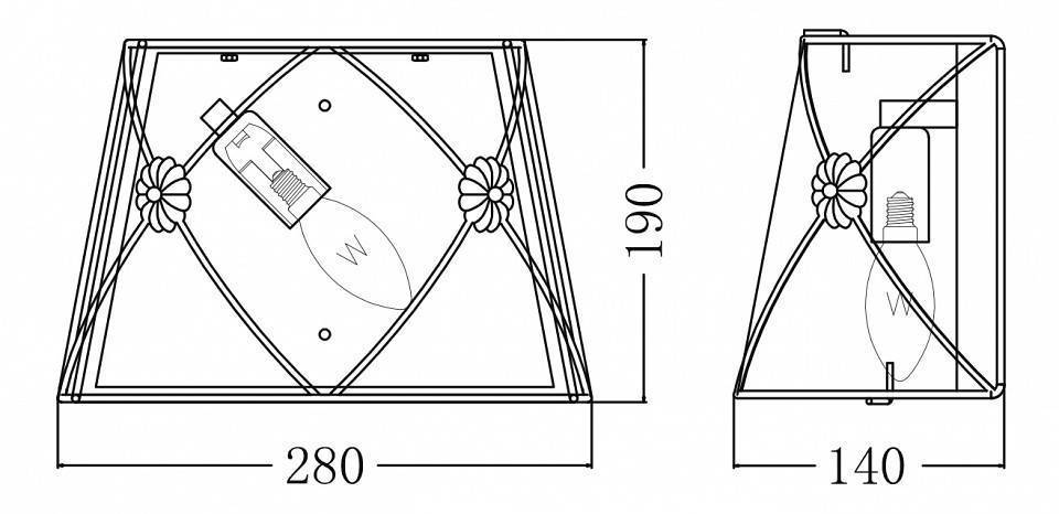 Накладной светильник Maytoni Lea 1xE14 золото ARM369-01-G