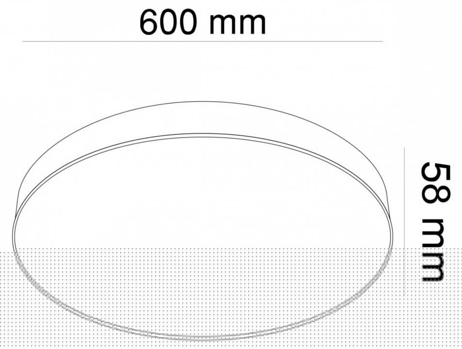 Накладной светильник Maytoni Zon LED 96 Вт 3000K белый круглый C032CL-L96W3K