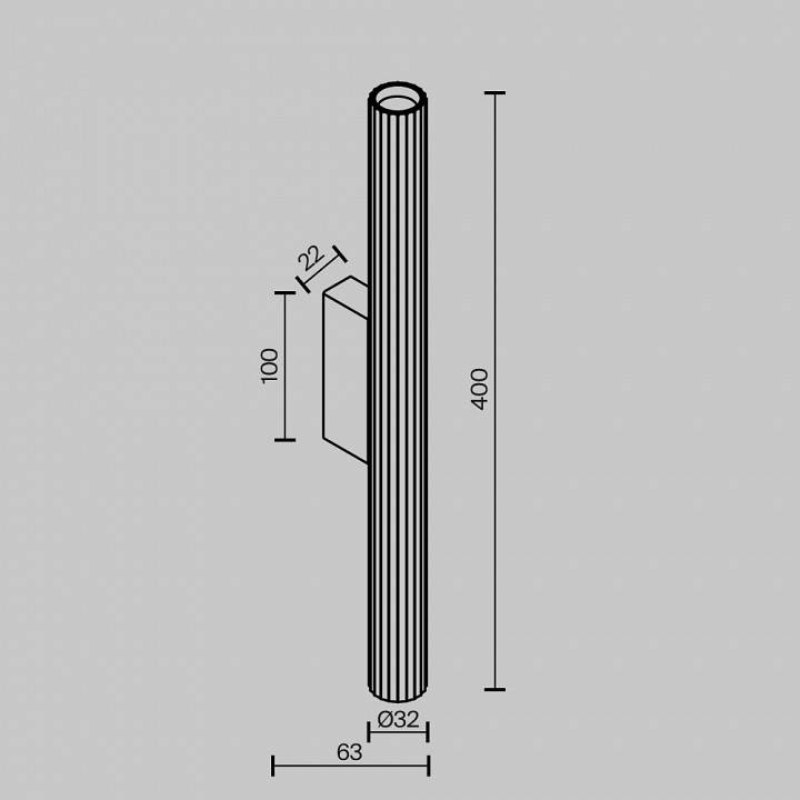 Бра Maytoni Calipso 12 Вт 2700 К C082WL-12W2.7K-B