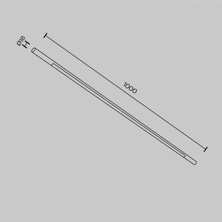 Модульный светильник Maytoni Basis C100CL-L1000-24W3-6K-B