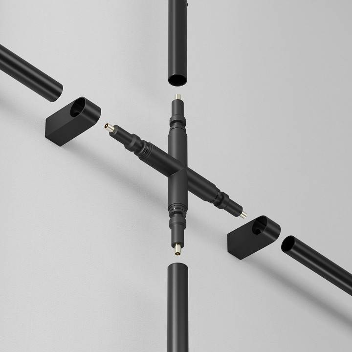 Соединитель X-образный для модульных светильников Maytoni Accessories for system Axity CA008TX-B