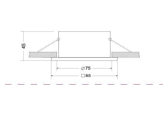 Встраиваемый светильник Maytoni Zoom DL033-2-01B