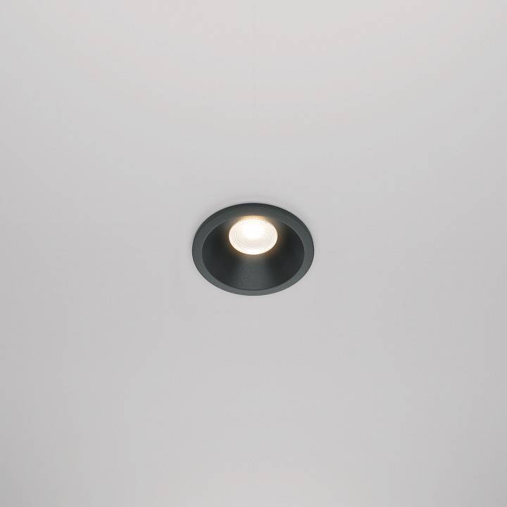 Встраиваемый светильник Maytoni Zoom 6 Вт 3000 K диммируемый черный DL034-01-06W3K-D-B