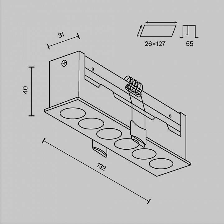 Встраиваемый светильник Maytoni Points 12 Вт 3000-6000 K DL065-12W3-6K-B