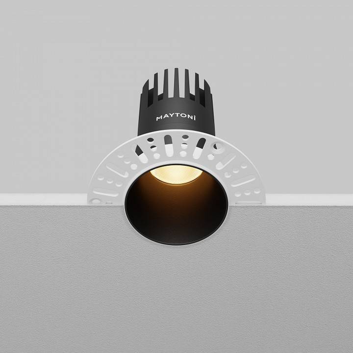 Встраиваемый светильник Maytoni Dip 10 Вт 2700 К черный DL120-10W-2.7K-TRS-B