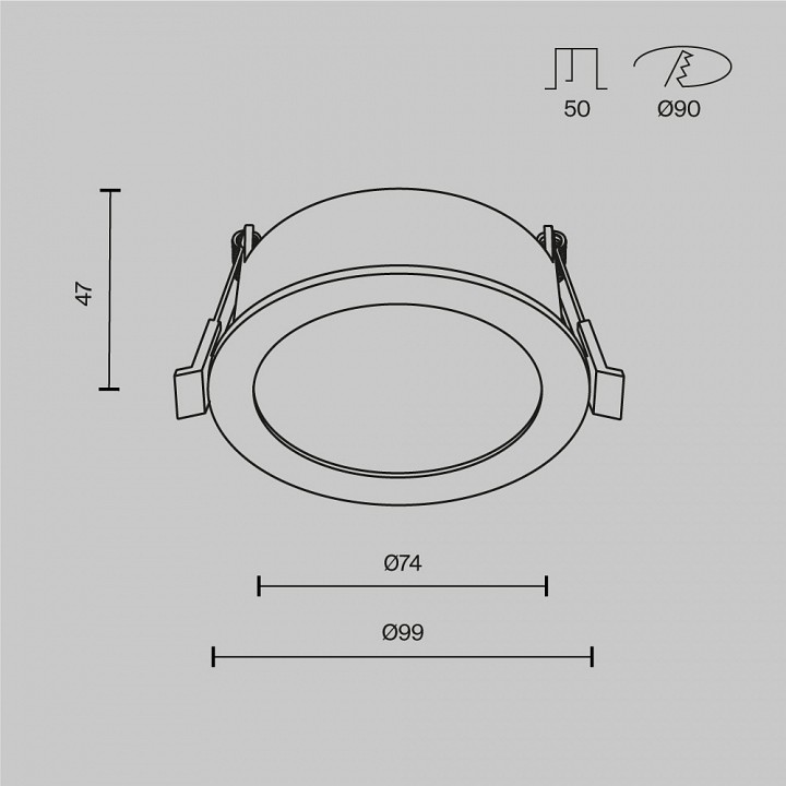 Встраиваемый светильник Orb DL130-GX53-MG