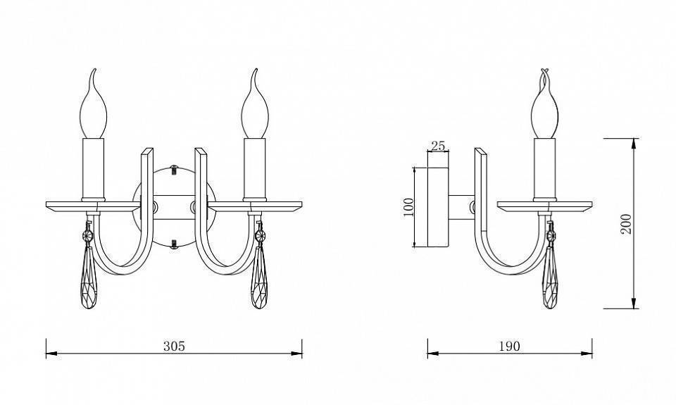 Бра Freya Forte FR1006WL-02G