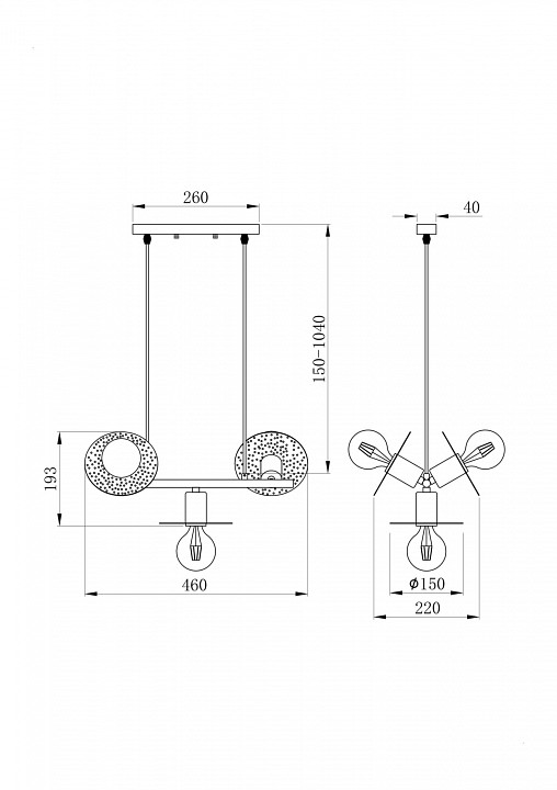 Подвесной светильник Freya Ferro FR4009PL-03GB