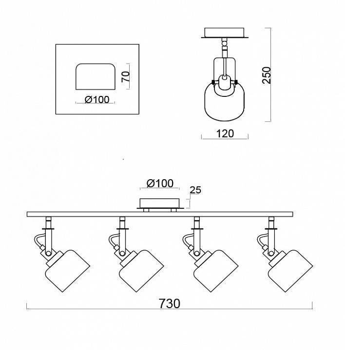 Спот Freya Evette 4xGU10 FR5042CW-04B