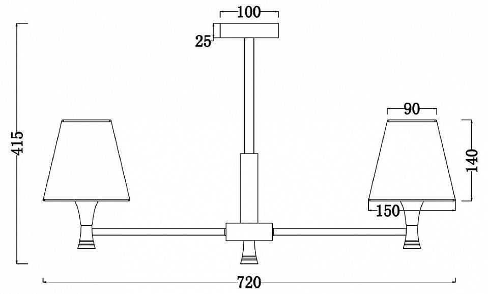 Люстра на штанге Freya Perfetto FR5098PL-05BBS