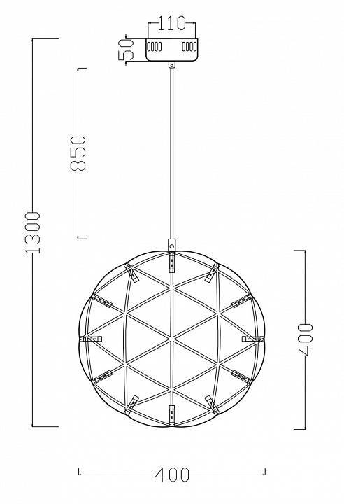 Подвесной светодиодный светильник Freya Amber FR5099PL-L21CH