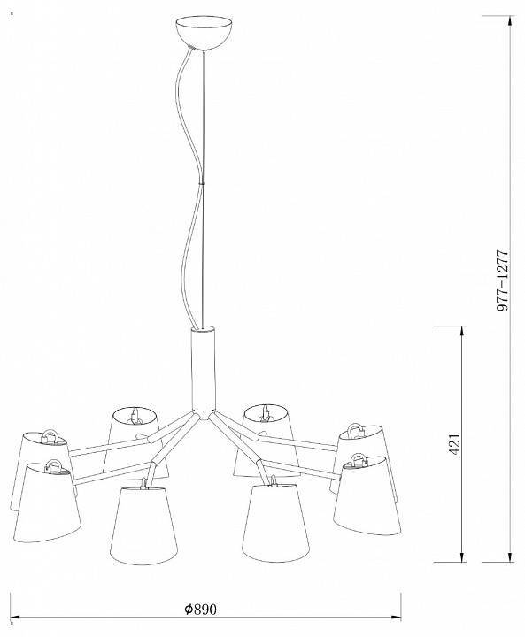 Подвесная люстра Freya Nordic 8 ламп FR5127PL-08B