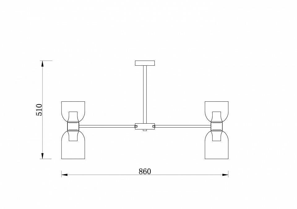 Люстра на штанге Freya Savia 16 ламп FR5203PL-16CH1