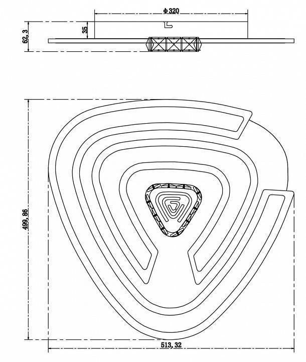 Накладной светильник Freya Lamina 98 Вт FR6049CL-L98W