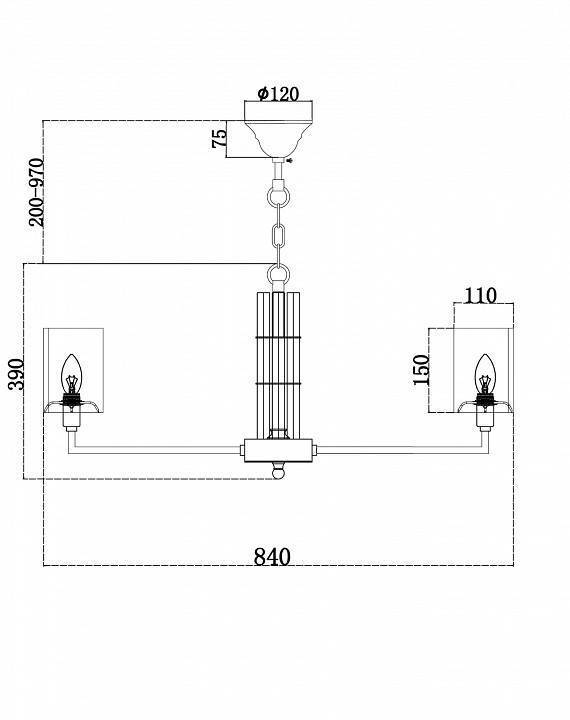 Подвесная люстра Maytoni Metropolitan 10 ламп H015PL-10G