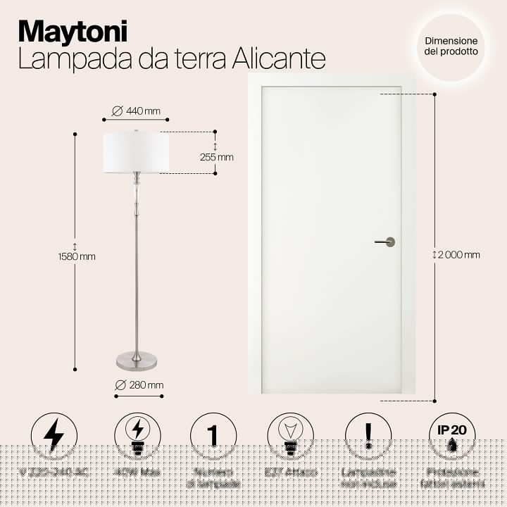 Торшер Maytoni Alicante MOD014FL-01N