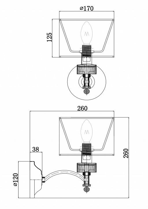 Бра Maytoni Alicante MOD014WL-01N