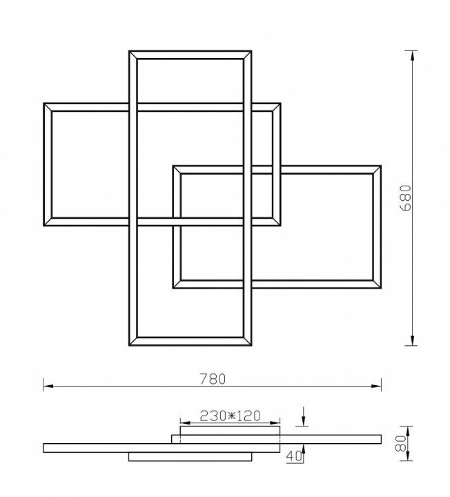 Светильник накладной Maytoni Line 80 Вт 4000K черный MOD015CL-L80B4K