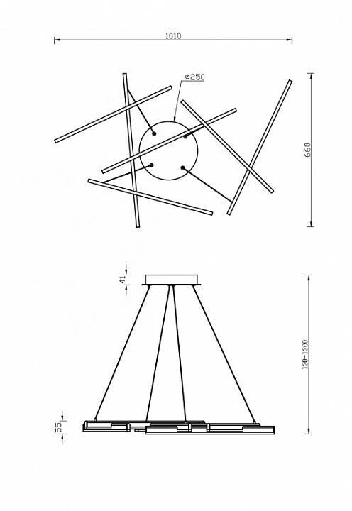 Подвесной светильник Maytoni Line 75 Вт MOD016PL-L75W