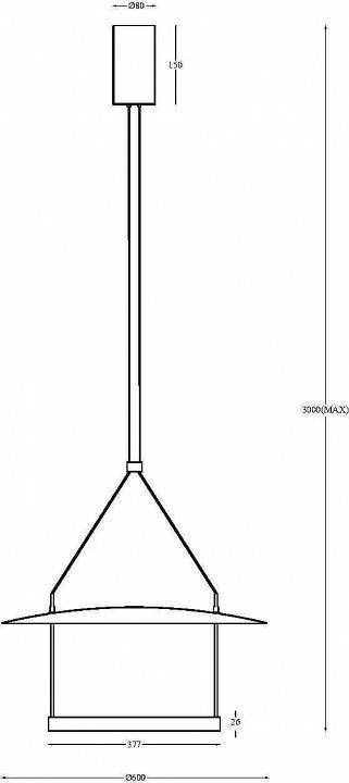Подвесной светильник Maytoni Halo 30 Вт MOD280PL-L30B3K