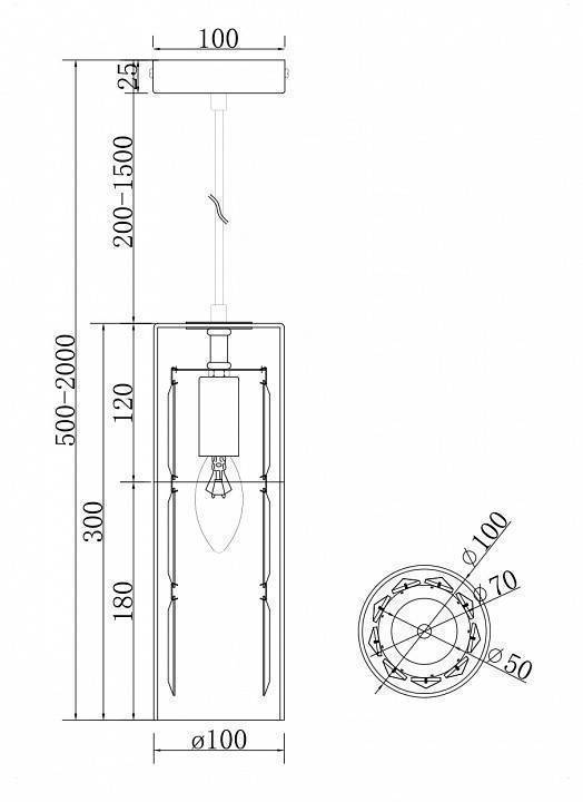 Подвесной светильник Maytoni Wonderland MOD313PL-01G