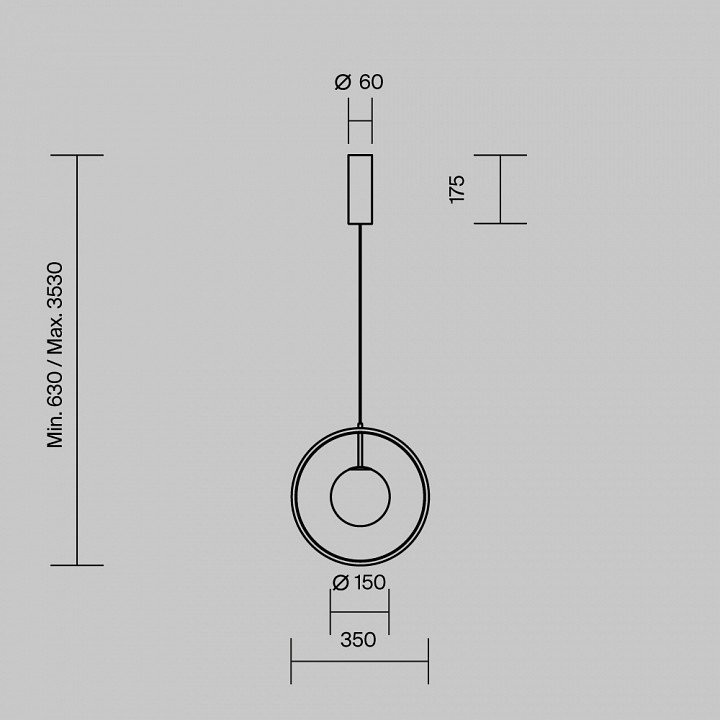 Подвесной светильник Maytoni Paparazzi MOD407PL-L12B3K1