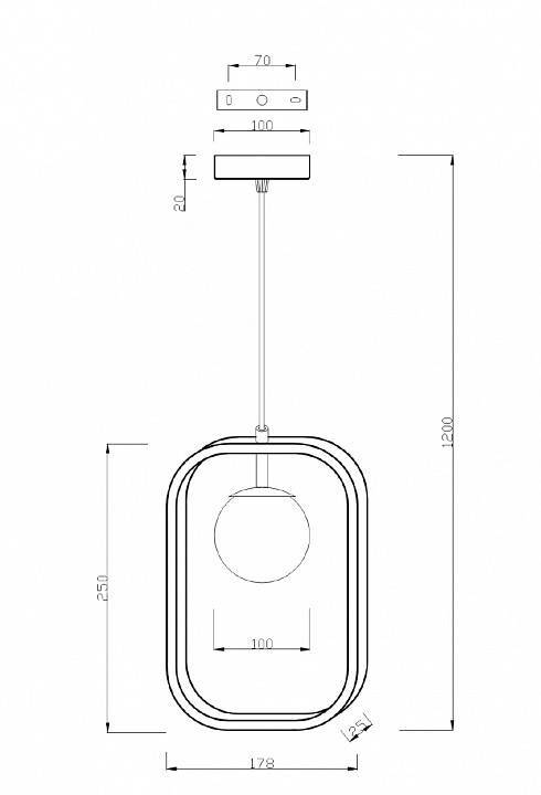 Подвесной светильник Maytoni Avola 1xE27 MOD431-PL-01-WG