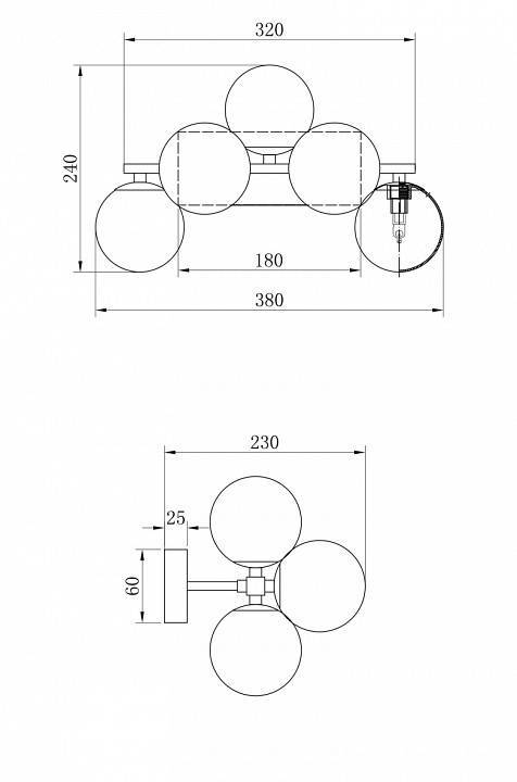 Бра Maytoni Dallas MOD547WL-05CH