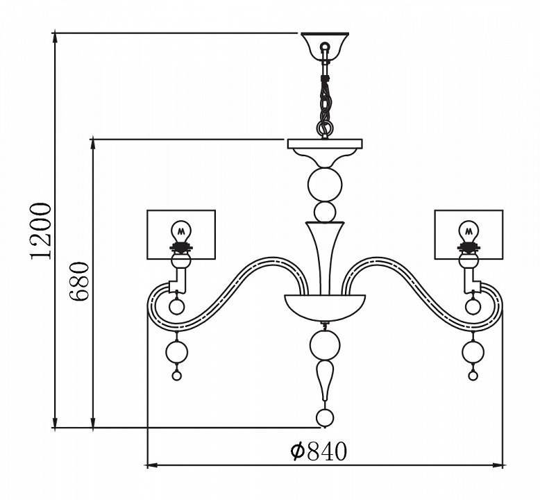 Подвесная люстра Maytoni Bubble Dreams 8 ламп MOD603-08-N