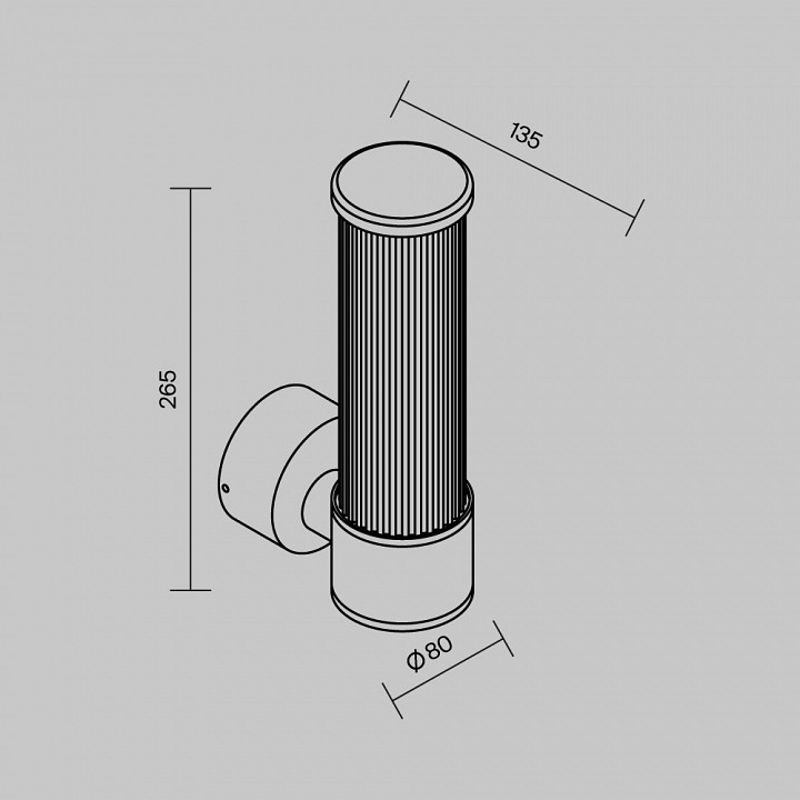 Настенный светильник Maytoni Lit 8 Вт 3000 К O593WL-L8B3K