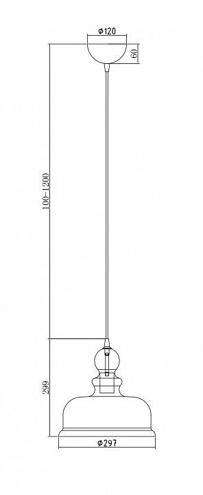 Подвесной светильник Maytoni Tone 1xE27 P001PL-01BZ