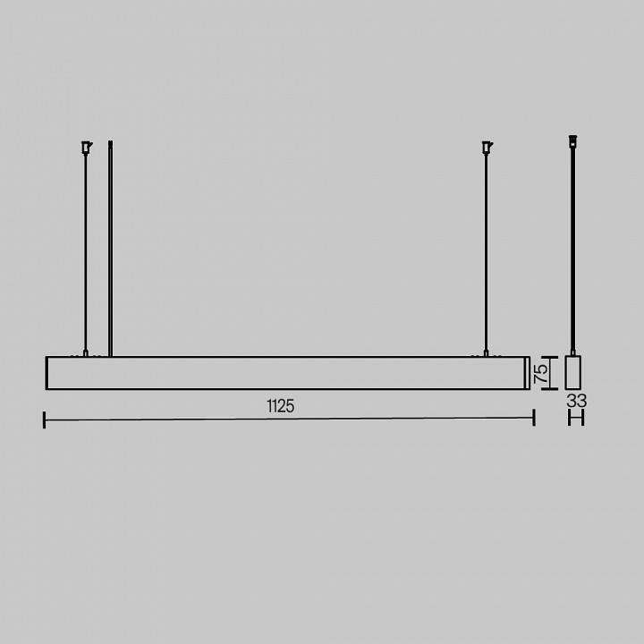 Подвесной светильник Maytoni BASIS P051PL-36W2.7-6K-B