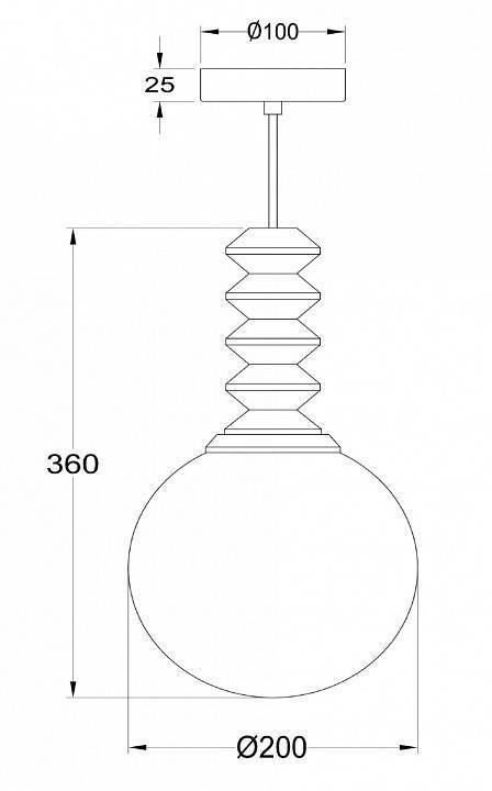 Подвесной светильник Maytoni Bruco 1 лампа P150PL-01BG