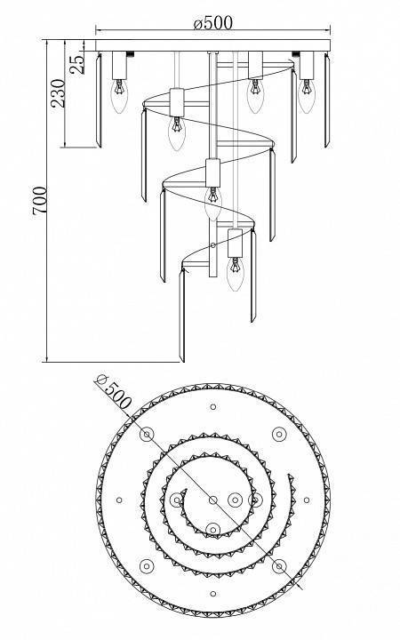 Потолочная люстра Maytoni Louis RC007CL-08CH