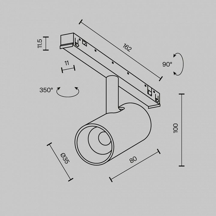 Светильник на штанге Maytoni Technical Focus Led TR243-5W3K-B