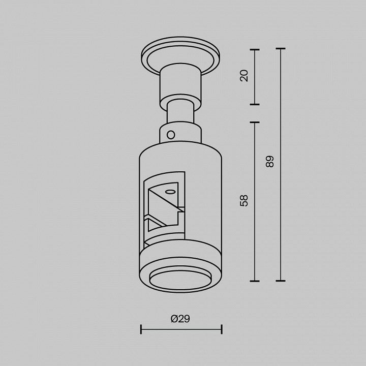Крепление для трека Maytoni  TRA155CW-S1-PT