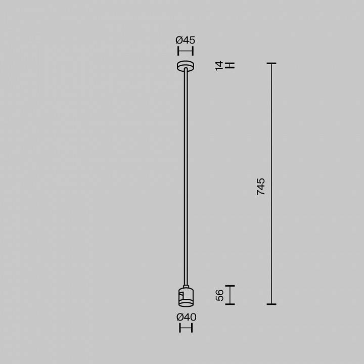 Основание на штанге Maytoni Accessories for tracks Flarity TRA159С-IPC1-B
