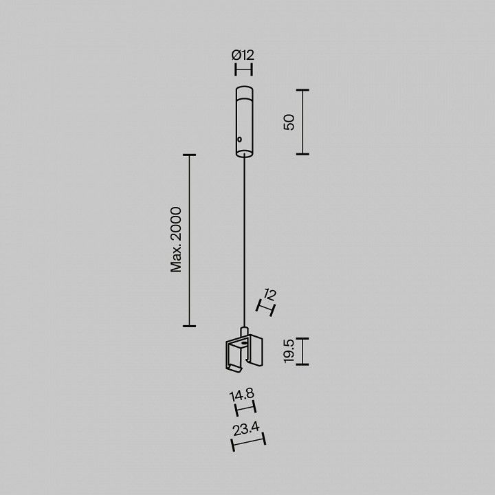 Подвес для трека Maytoni Technical  TRA239SW-2B