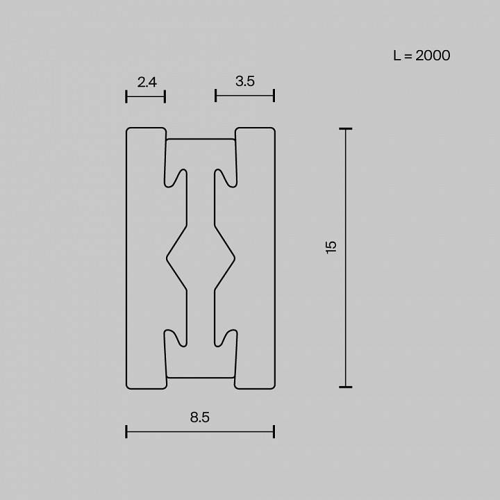 Трек накладной Maytoni Busbar trunkings Flarity TRX154-112B