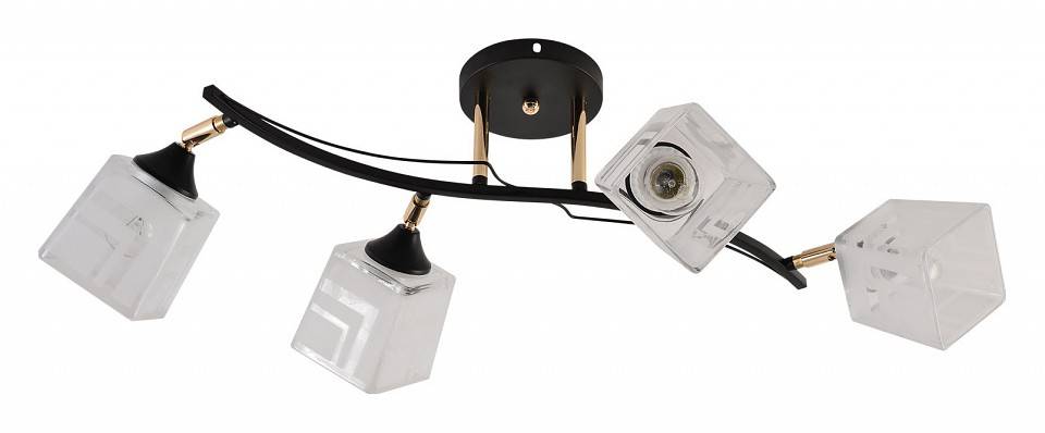 Люстра на штанге Reluce 01594 4 лампы 01594-3.3-04B BK+FGD