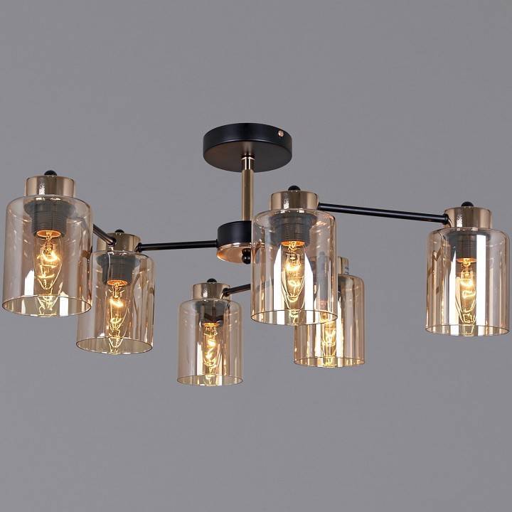 Люстра на штанге Reluce 01606-2 01606-0.3-06 BK+FGD