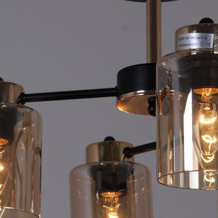 Люстра на штанге Reluce 01606-2 01606-0.3-06 BK+FGD