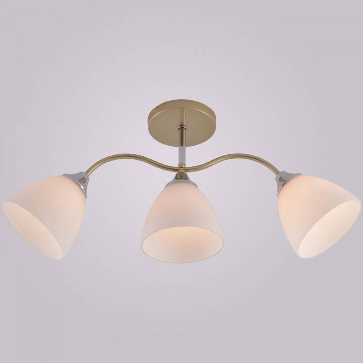 Люстра на штанге Reluce 01643 3 лампы 01643-0.3-03 GOLD+CR